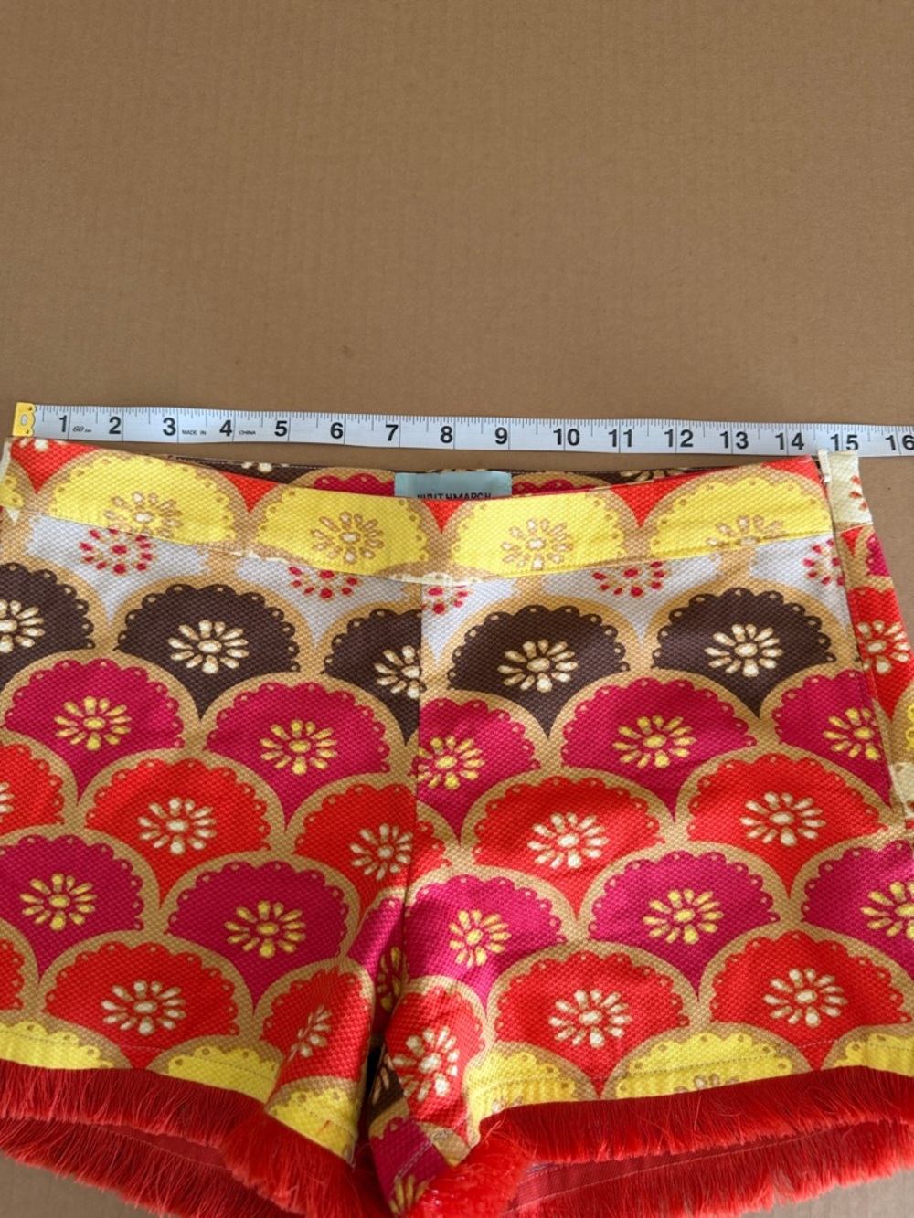 JUDITH MARCH Colorful Fringe Shorts size medium - Picture 3 of 6